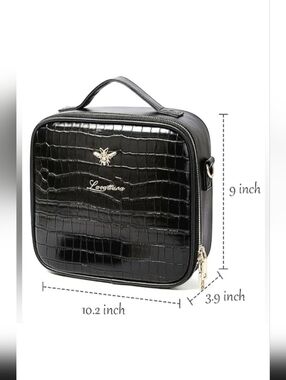 LACATTURA Croc-Embossed Multipurpose Makeup Bag NWOT